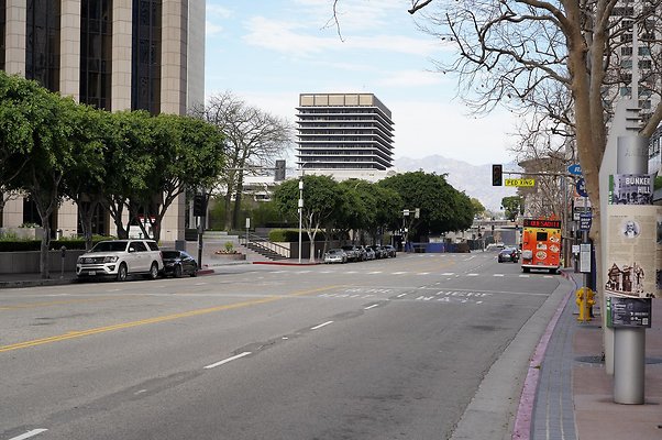 Hope St at 4th St DTLA